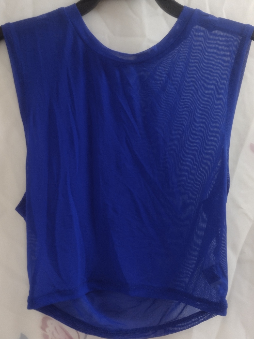 SHEIN Royal Blue Sleeveless Mesh Tank